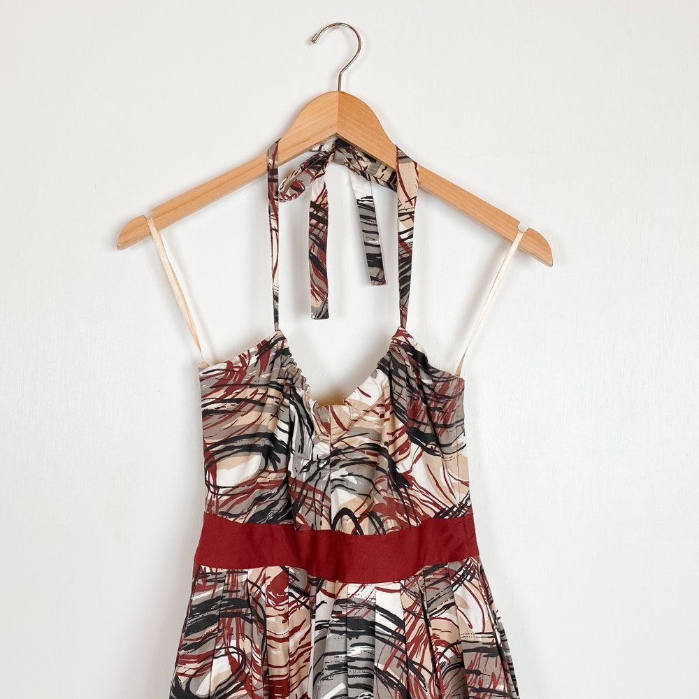 Anthropologie Viola Graphic Halter Dress, 6 - Picture 3 of 7